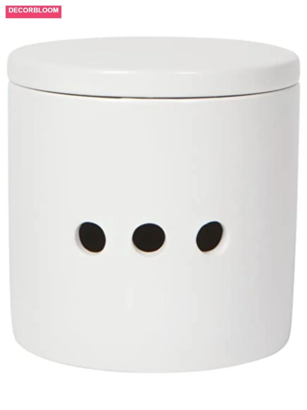 Stoneware Garlic Keeper with Flip Top Lid, Dishwasher Safe